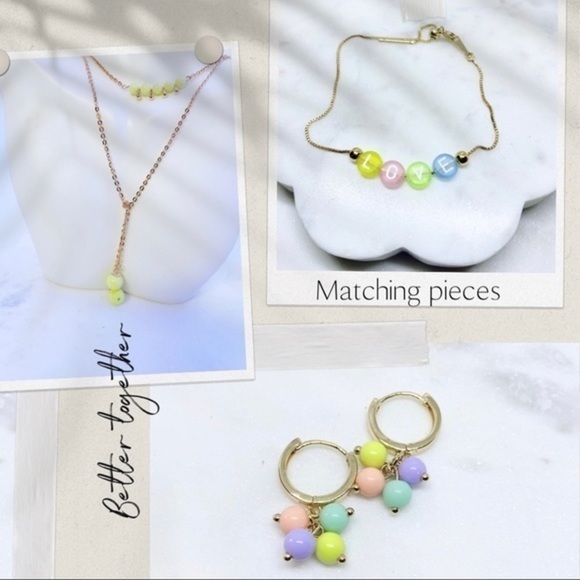 PASTEL Bead Hoops - Picture 3 of 3